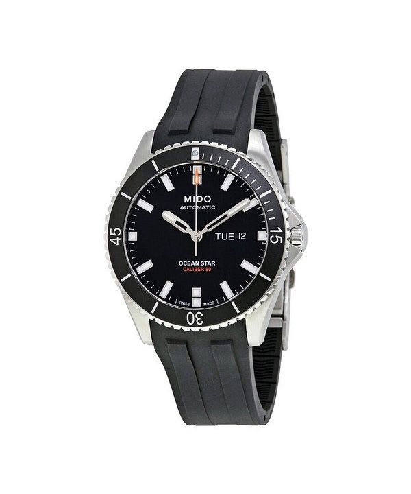 Mido Ocean Star gummirem Black Dial Automatisk dykker M026.430.17.051.00 200M herreur