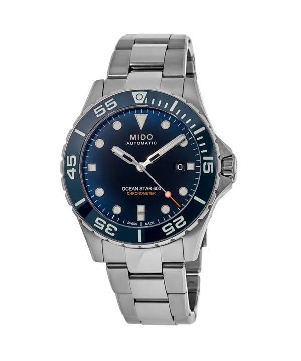 Mido Ocean Star 600 Chronometer Blue Dial Automatisk dykker M026.608.11.041.01 600M herreur