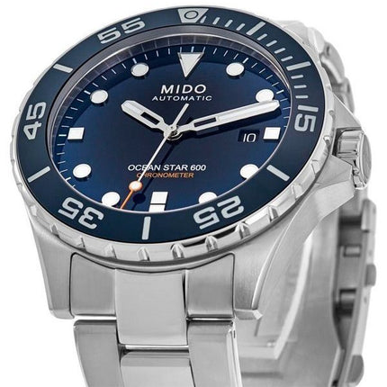 Mido Ocean Star 600 Chronometer Blue Dial Automatisk dykker M026.608.11.041.01 600M herreur