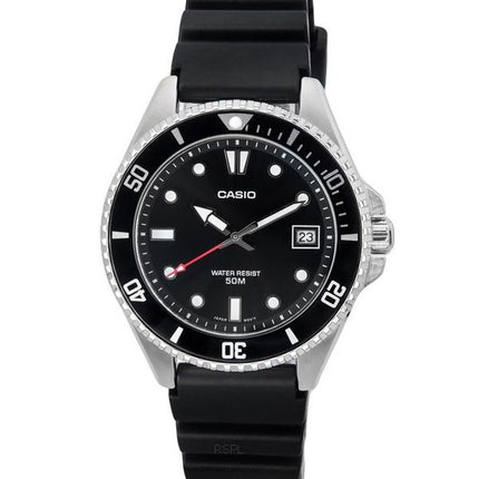 Casio Standard Analog Resin Rem Black Dial Quartz MDV-10-1A1 herreur