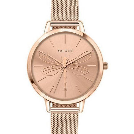 Oui & Me Grande Amourette Rose Gold Tone Rustfrit Steel Quartz ME010035 Dameur