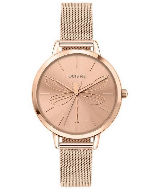 Oui & Me Grande Amourette Rose Gold Tone Rustfrit Steel Quartz ME010035 Dameur