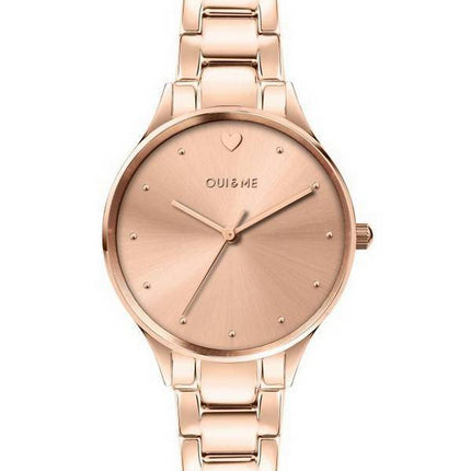 Oui &amp, Me Petite Bichette Rose Gold Tone Rustfrit Steel Quartz ME010156 Dameur