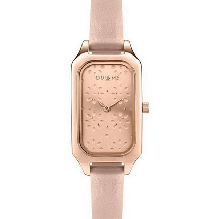 Oui &amp, Me Finette Rose Gold Sunray Dial Læderrem Quartz ME010162 Dameur