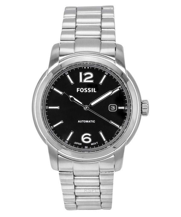 Fossil Heritage Rustfrit Stål Sort Urskive Automatisk ME3223 Unisex Ur