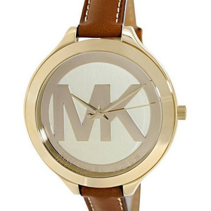 Michael Kors landingsbanen Champagne ringe med MK Logo MK2326 kvinders ur