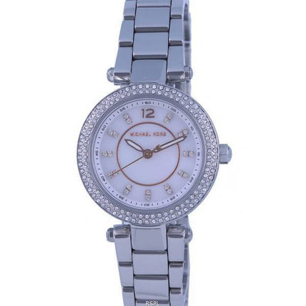 Michael Kors Mini Parker Crystal Accenter Silver Dial Quartz MK6932 Dameur