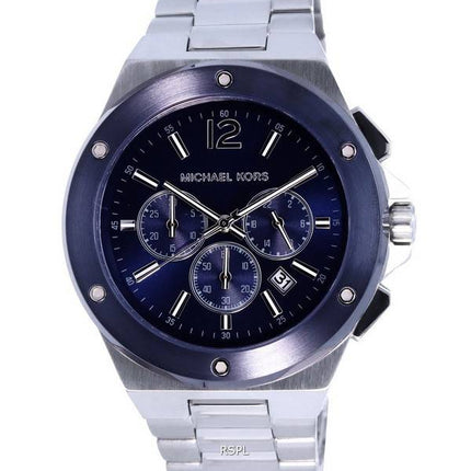 Michael Kors Lennox Chronograph rustfrit stål Blue Dial Quartz MK8938 herreur