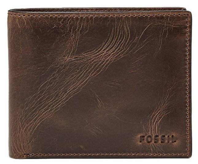 Fossil Derrick RFID kuffert mÃ¸rkebrun Bifold ML3771201 Herre tegnebog