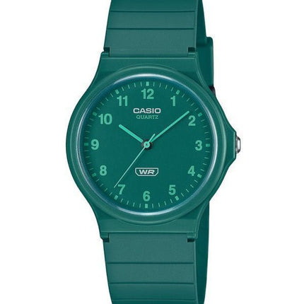 Casio POP analog biobaseret harpiksrem grøn urskive Quartz MQ-24B-3B unisex ur