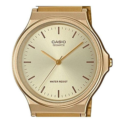 Casio Analog Gold Tone Rustfrit Stål Champagne Urskive Quartz MQ-24G-9E Herreur