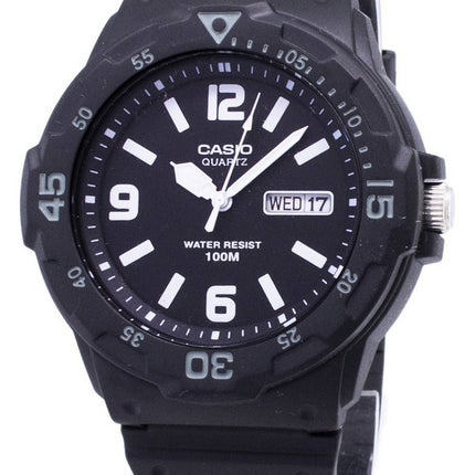 Casio kvarts Analog 100M sort harpiks rem MRW-200H-1B2VDF MRW-200H-1B2V Herreur