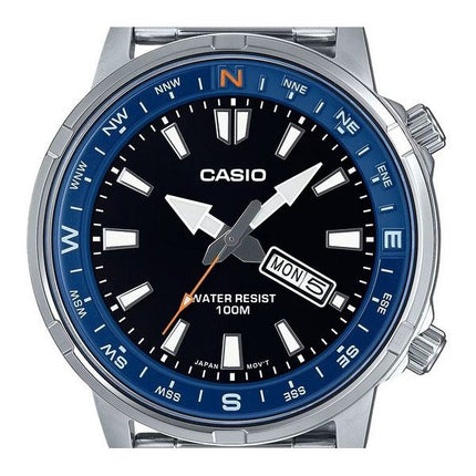 Casio Standard Analog Rustfrit Stål Sort Urskive Quartz MTD-130D-1A2V 100M herreur