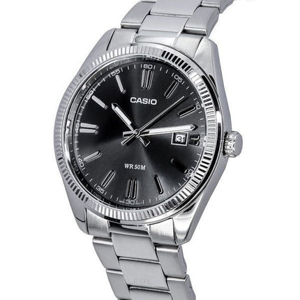 Casio Standard Analog Rustfrit Stål Sort Urskive Quartz MTP-1302D-1A1 Herreur