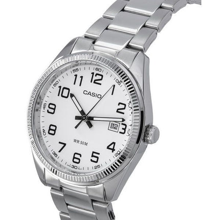 Casio Standard Analog rustfrit stål hvid skive Quartz MTP-1302D-7B herreure