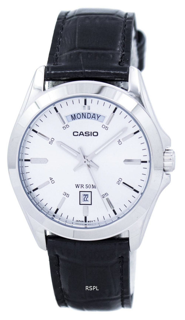 Casio Analog sølv urskive MTP-1370L-7AVDF MTP-1370L-7AV Herreur