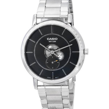 Casio Standard Analog Rustfrit Stål Sort Urskive Quartz MTP-B130D-1A MTPB130D-1 Herreur