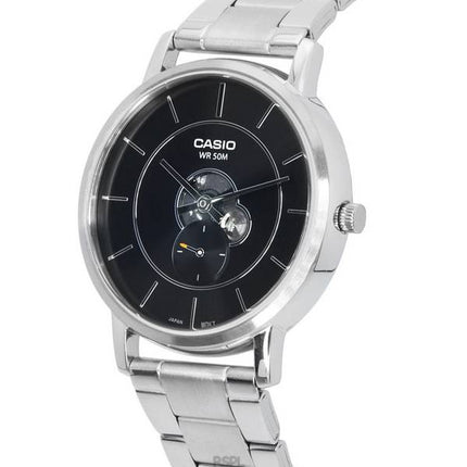 Casio Standard Analog Rustfrit Stål Sort Urskive Quartz MTP-B130D-1A MTPB130D-1 Herreur