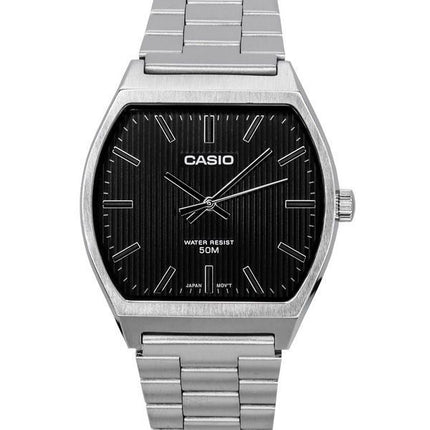 Casio Standard Analog Rustfrit Stål Sort Urskive Quartz MTP-B140D-1A herreur