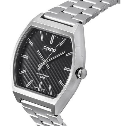 Casio Standard Analog Rustfrit Stål Sort Urskive Quartz MTP-B140D-1A herreur