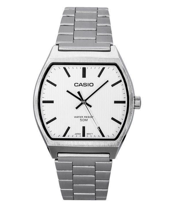 Casio Standard Analog rustfrit stål hvid skive Quartz MTP-B140D-7A herreur