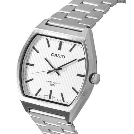 Casio Standard Analog rustfrit stål hvid skive Quartz MTP-B140D-7A herreur