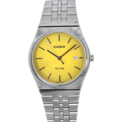 Casio Standard Analog Rustfrit Stål Gul Urskive Quartz MTP-B145D-9AV Unisex Ur