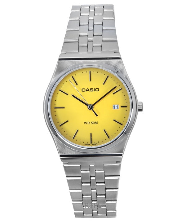 Casio Standard Analog Rustfrit Stål Gul Urskive Quartz MTP-B145D-9AV Unisex Ur