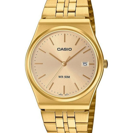 Casio Standard Analog Guld Tone Rustfrit Stål Guldskive Quartz MTP-B145G-9AV Unisex Ur