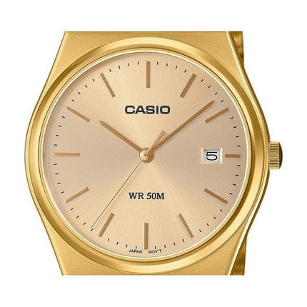 Casio Standard Analog Guld Tone Rustfrit Stål Guldskive Quartz MTP-B145G-9AV Unisex Ur