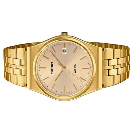 Casio Standard Analog Guld Tone Rustfrit Stål Guldskive Quartz MTP-B145G-9AV Unisex Ur