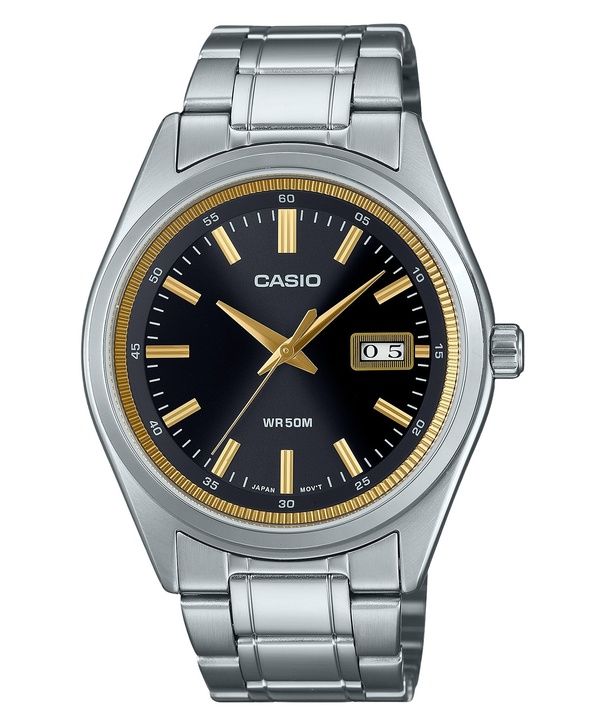 Casio Standard Analog Rustfrit Stål Sort Urskive Quartz MTP-B180D-1A2V Herreur