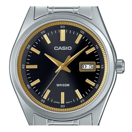 Casio Standard Analog Rustfrit Stål Sort Urskive Quartz MTP-B180D-1A2V Herreur