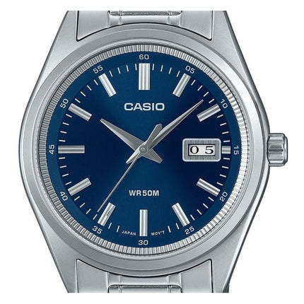 Casio standard analog rustfrit stål blå skive kvarts MTP-B180D-2AV herreur