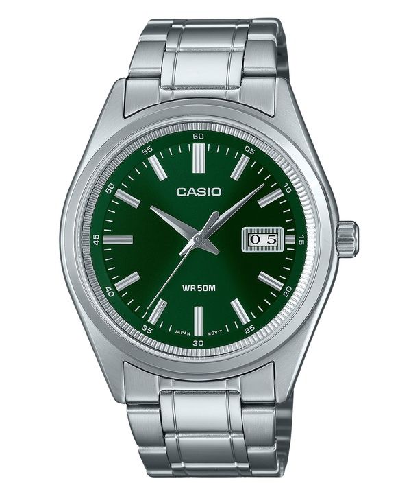 Casio Standard Analog rustfrit stål Grøn skive Quartz MTP-B180D-3AV herreur