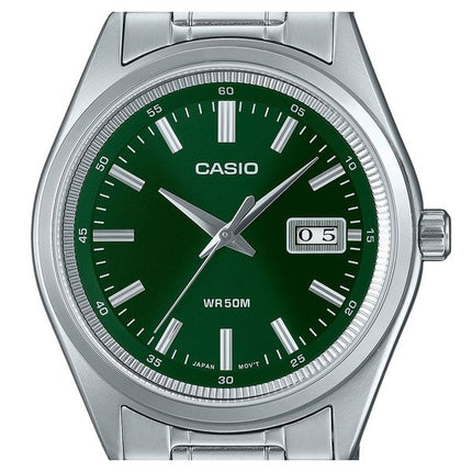 Casio Standard Analog rustfrit stål Grøn skive Quartz MTP-B180D-3AV herreur