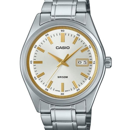 Casio Standard Analog rustfrit stål Sølvskive Quartz MTP-B180D-7AV herreur