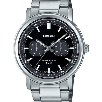 Casio Standard Analog Rustfrit Stål Sort Urskive Quartz MTP-E335D-1EV Herreur