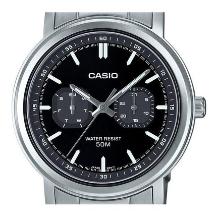 Casio Standard Analog Rustfrit Stål Sort Urskive Quartz MTP-E335D-1EV Herreur