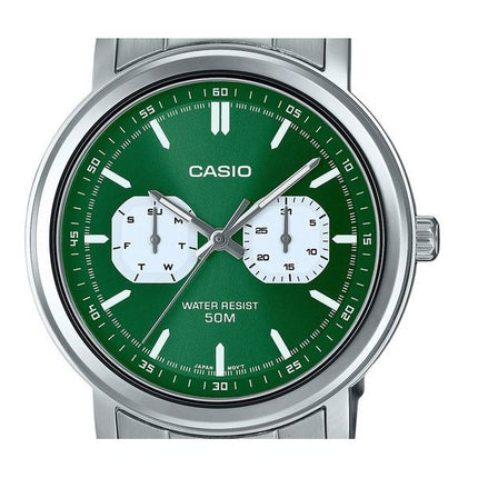 Casio Standard Analog rustfrit stål Grøn skive Quartz MTP-E335D-3EV herreur