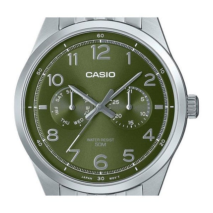 Casio Standard Analog rustfrit stål Grøn skive Quartz MTP-E340D-3AV herreur