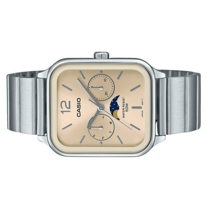 Casio Standard Analog Månefase Rustfrit Stål Champagne Urskive Quartz MTP-M305D-9AV herreur