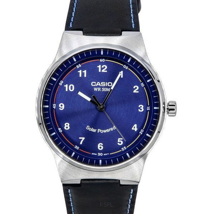 Casio Standard Analog Læderrem Blue Dial Solar Powered MTP-RS105L-2B herreur