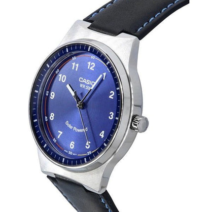 Casio Standard Analog Læderrem Blue Dial Solar Powered MTP-RS105L-2B herreur