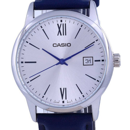 Casio SÃ¸lv urskive Rustfrit stÃ¥l Analog kvarts MTP-V002L-2B3 MTPV002L-2 Herreur