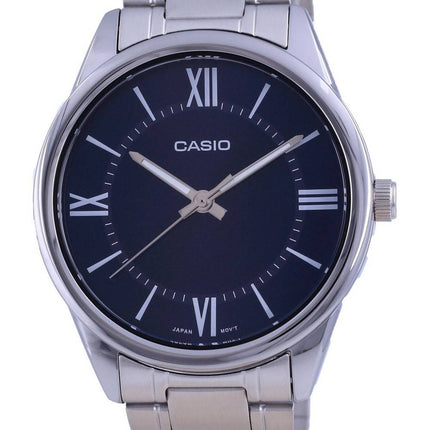 Casio BlÃ¥ urskive Rustfrit stÃ¥l Analog kvarts MTP-V005D-2B5 MTPV005D-2 Herreur