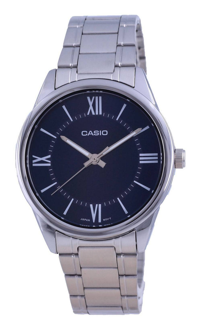 Casio BlÃ¥ urskive Rustfrit stÃ¥l Analog kvarts MTP-V005D-2B5 MTPV005D-2 Herreur