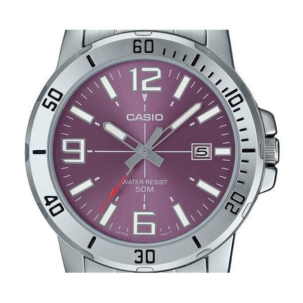 Casio Standard Analog Rustfrit Stål Lilla Urskive Quartz MTP-VD01D-6BV herreur