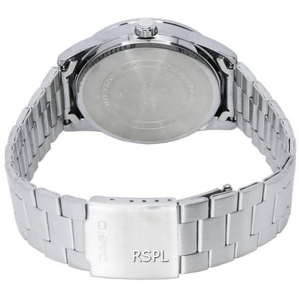 Casio Analog Rustfrit Stål Sort Urskive Quartz MTP-VD03D-1A MTPVD03D-1 Herreur