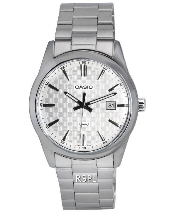 Casio Analog Rustfrit Stål Sort Urskive Quartz MTP-VD03D-1A MTPVD03D-1 Herreur